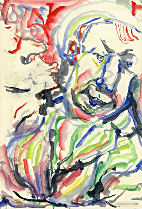 Chelsea Arts Club by Stuart Sutcliffe — a vivid gestural abstract painting